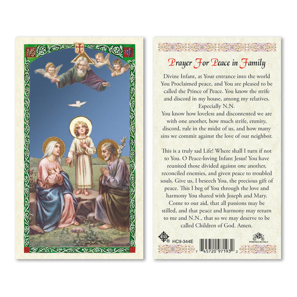 Holy Family - The Ten Rules For A Happy And Successful Wife Laminated Prayer Card