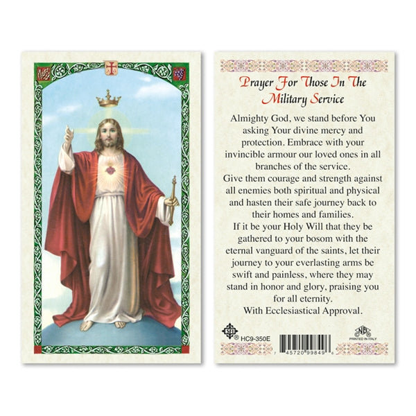 Prayer for Those in The Military Service Laminated Prayer Card
