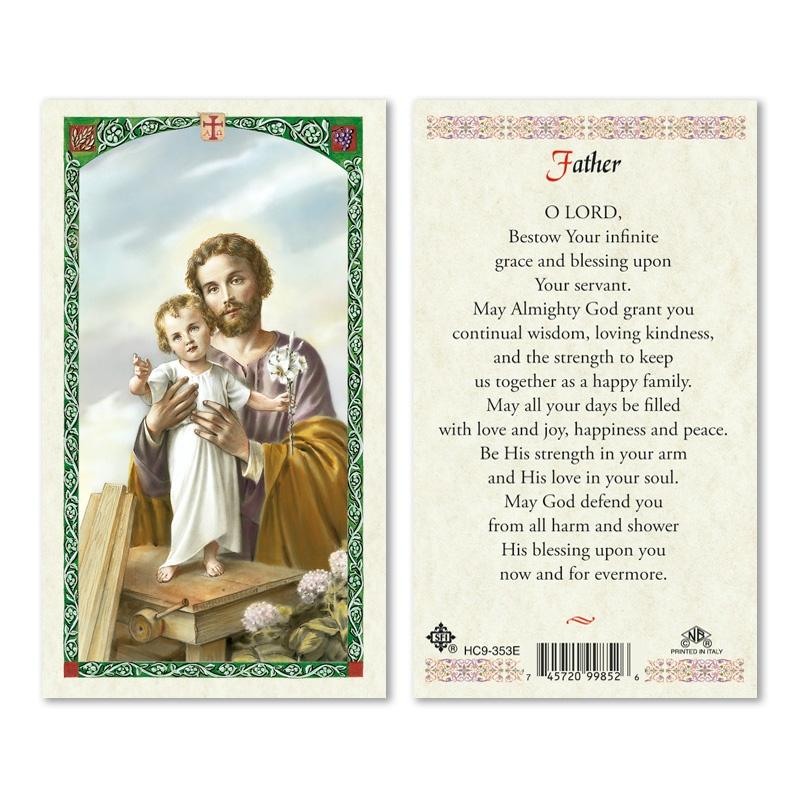 St. Joseph Father Laminated Holy Card