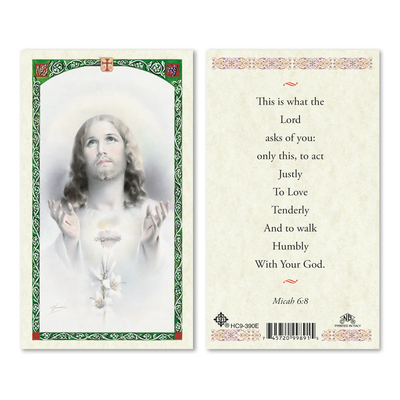 What The Lord Asks Of You Laminated Prayer Card