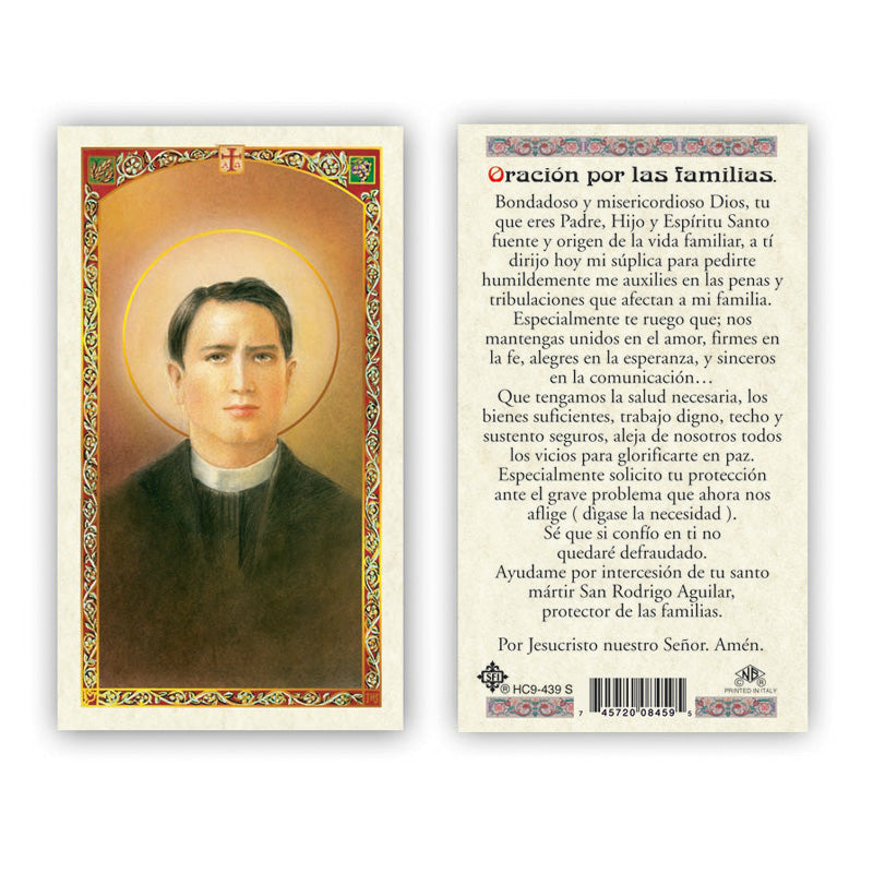 Oraciona San Rodrigo Aguilar Laminated Prayer Card