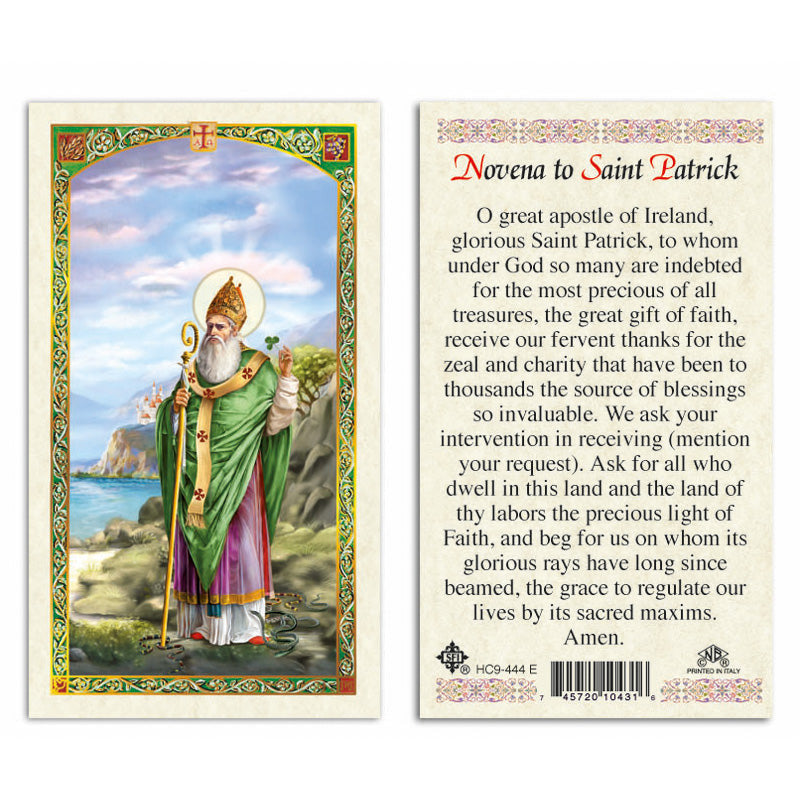 St. Patrick - Novena To St. Patrick Laminated Prayer Card