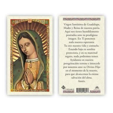 Oracion Nuestra Senora De Ol Guadalupe Laminated Prayer Card