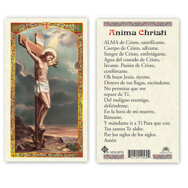 Christ Crucified / Anima Christi Spanish Laminated Prayer Card