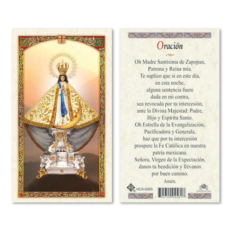 Oracion A Nuestra Senora De Zapopan Laminated Prayer Card