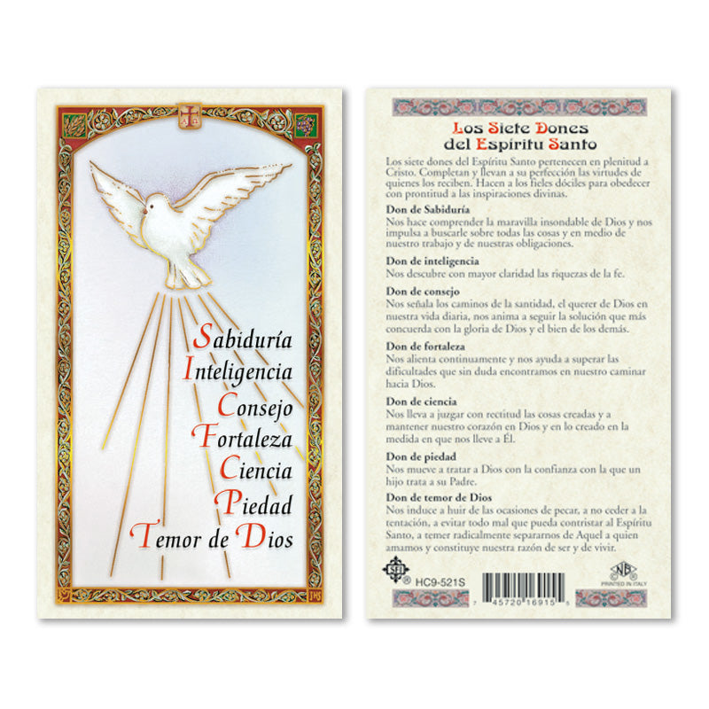 Siete dones del Espíritu Santo -Plastificada