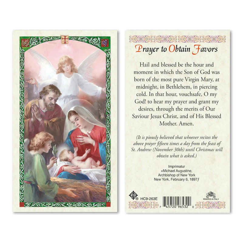 Prayer To Obtain Favors Laminated Prayer Card