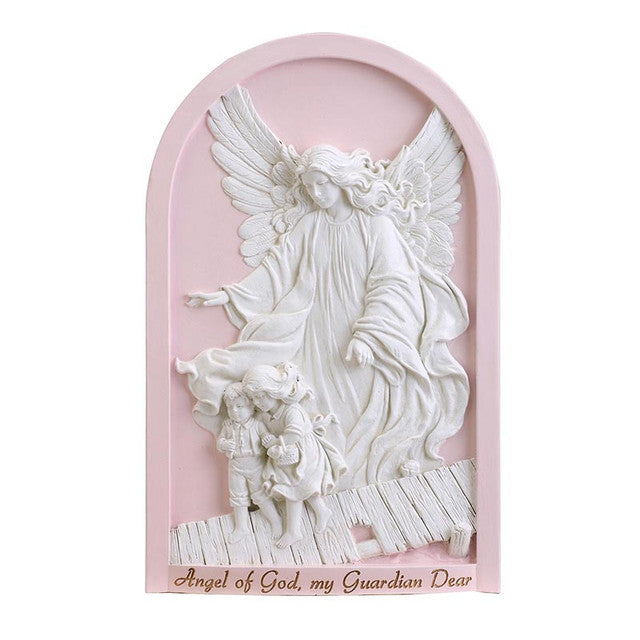 Guardian Angel Plaque Pink-A3-Roman A-2R
