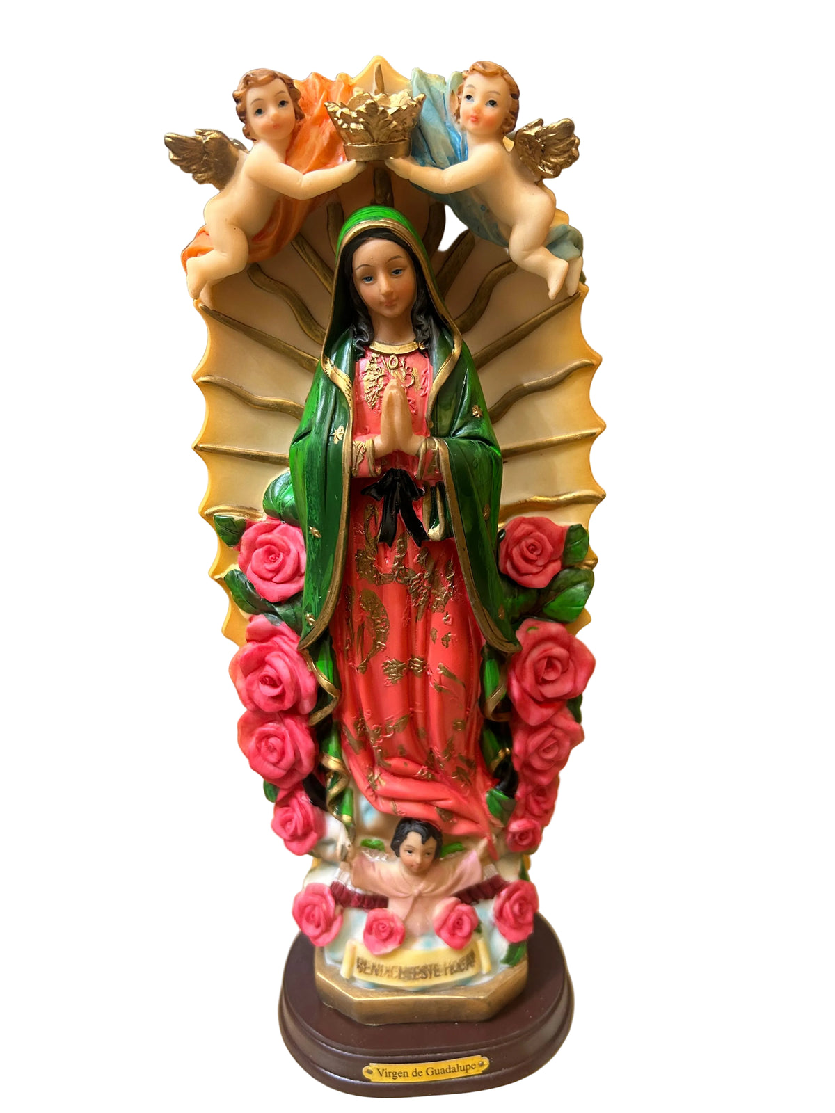Our Lady of Guadalupe Resin Statue 12” E-2