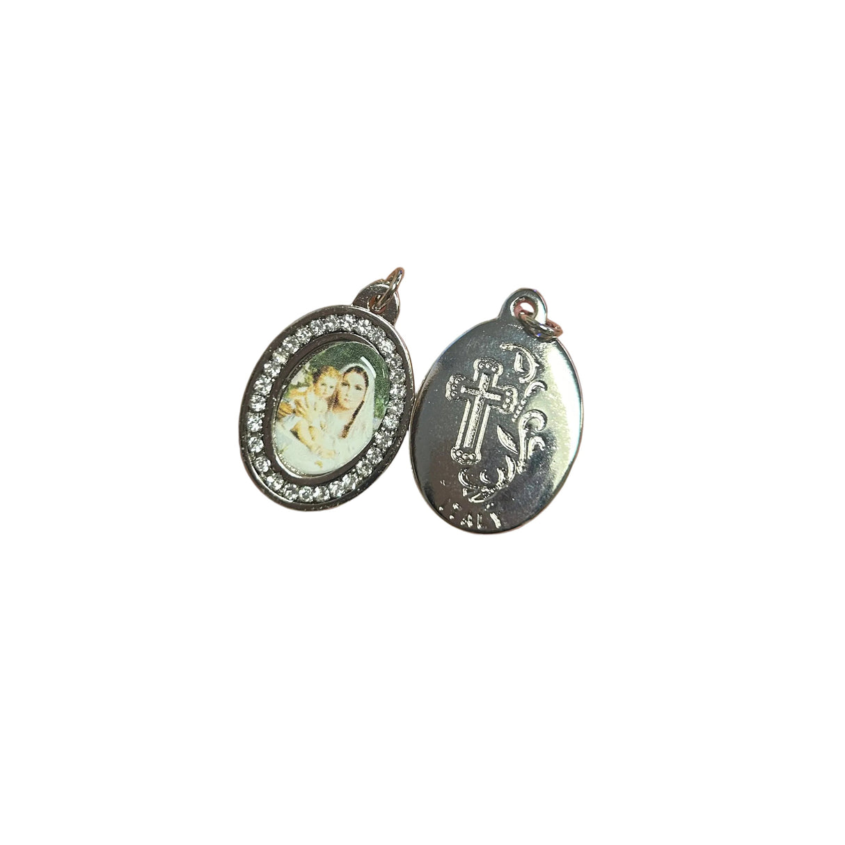 1.25" MEDAL W/ MADONNA OF THE LILLIES RESIN