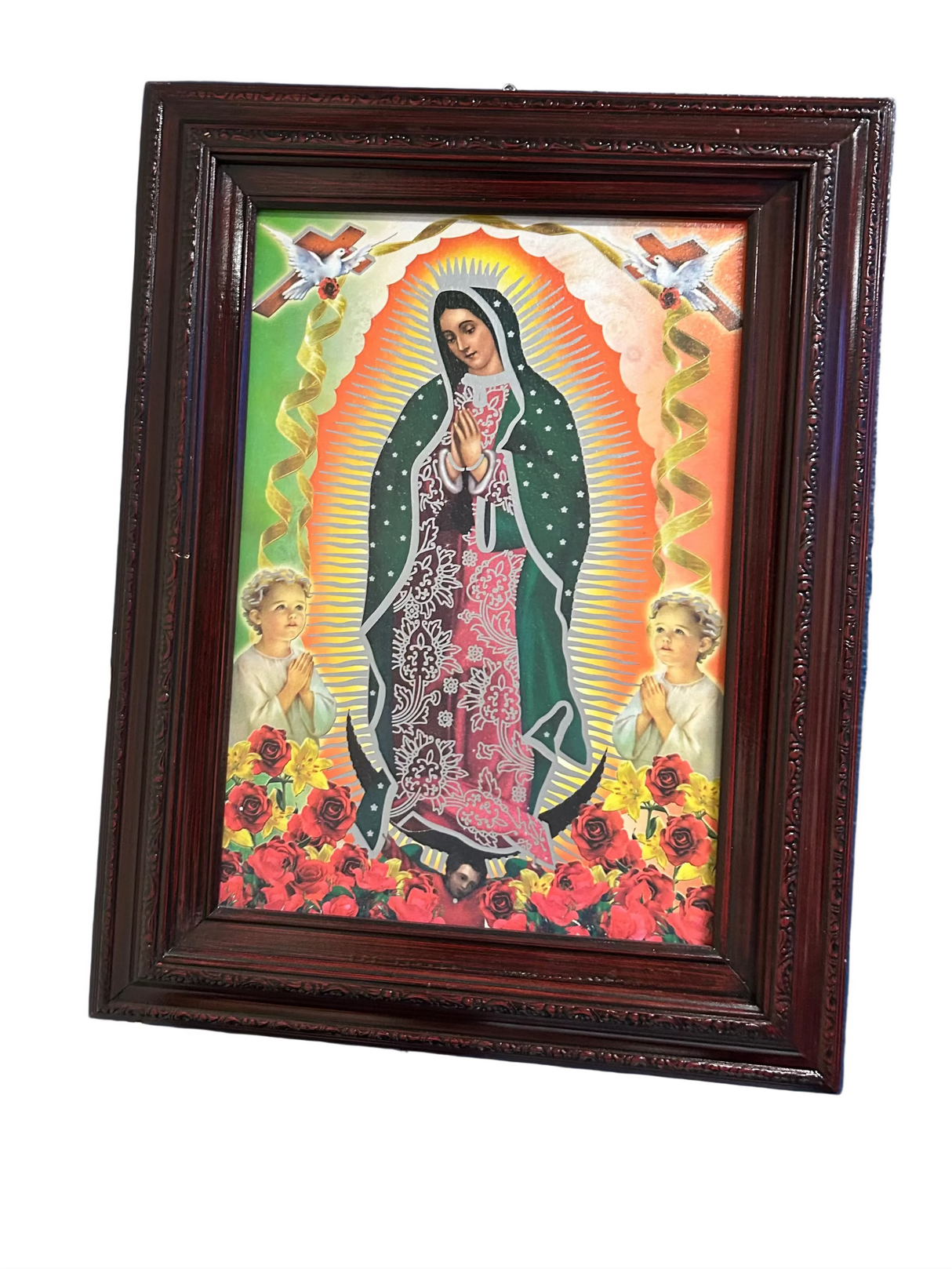 Our Lady of Guadalupe on Red Frame