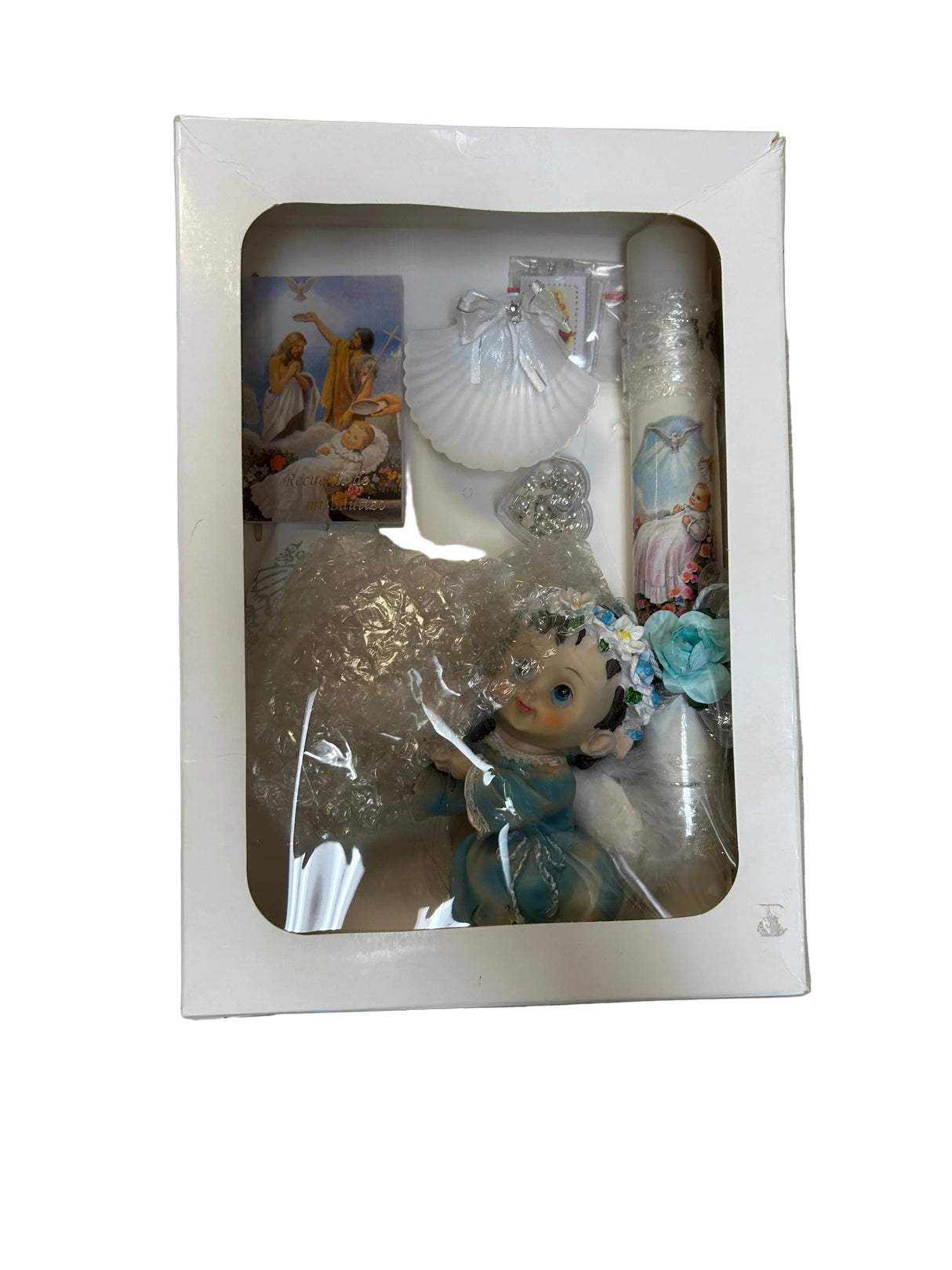 Baptism Gift Set Blue/Angel Candle S-N