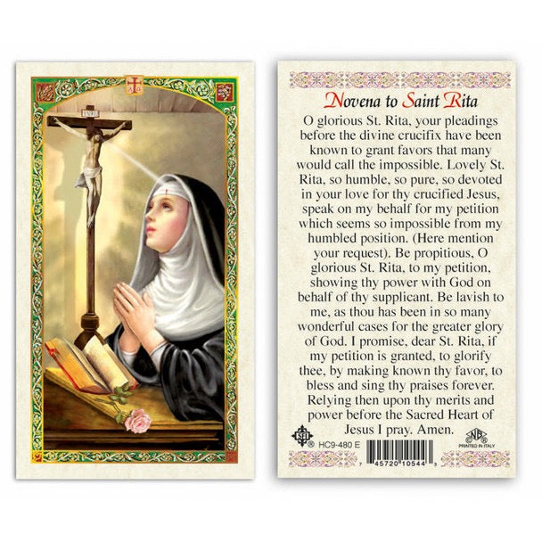 St. Rita Of Cascia - Novena Laminated Prayer Card