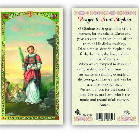St. Stephen Holy Card