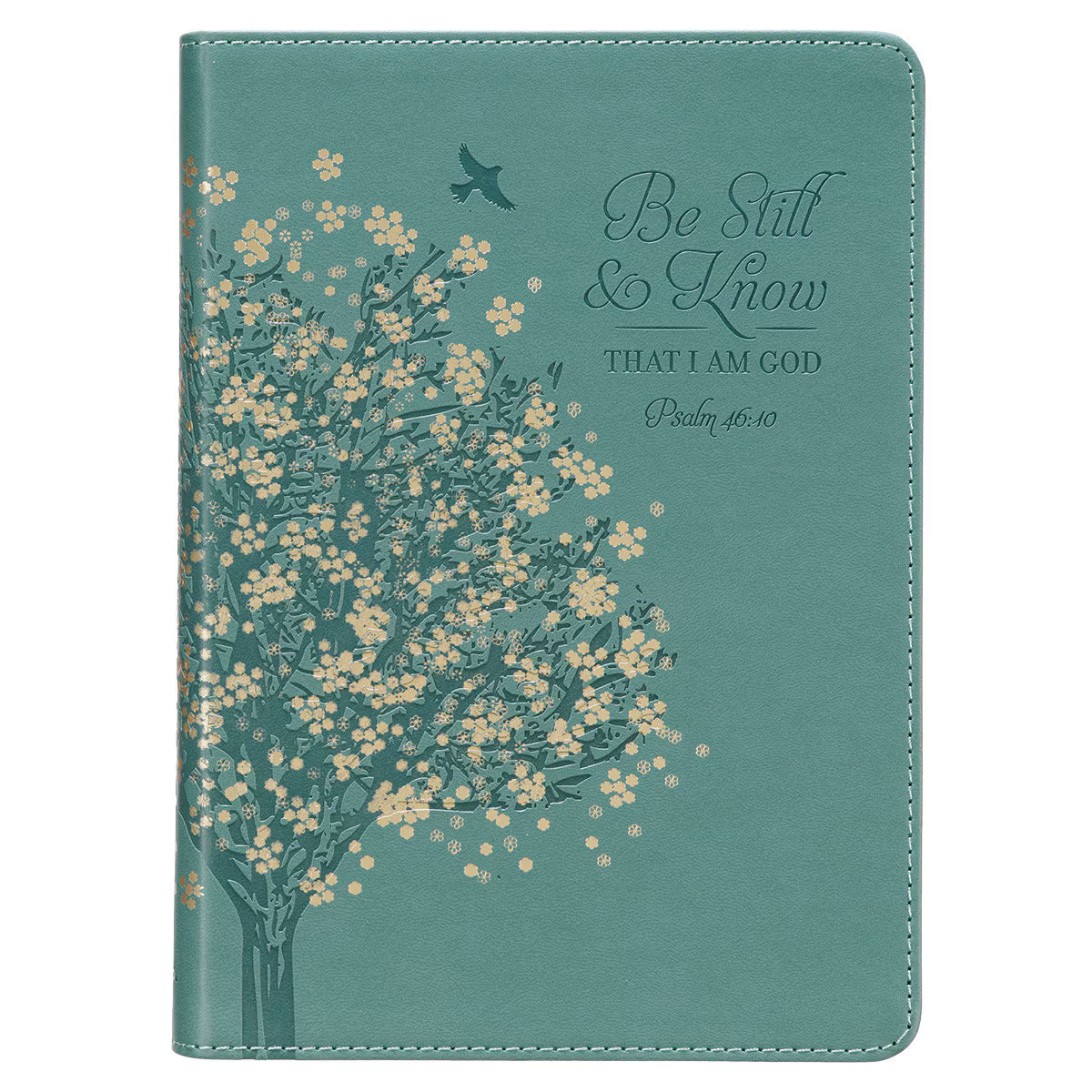 Be Still & Know Teal Faux Leather Classic Journal - Psalm 46:10