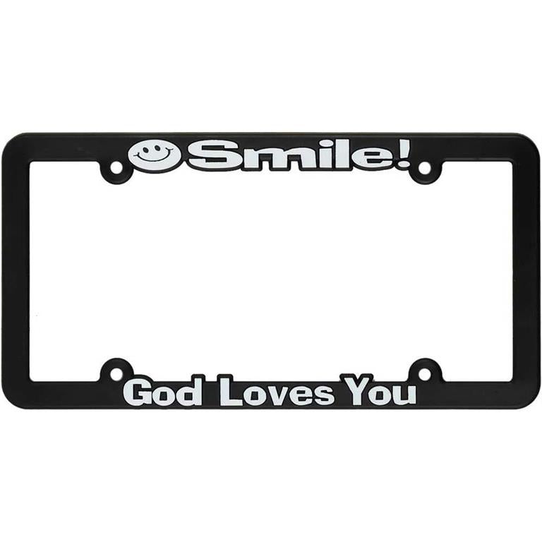 LICENSE PLATE " SMILE GOD LOVES YOU"