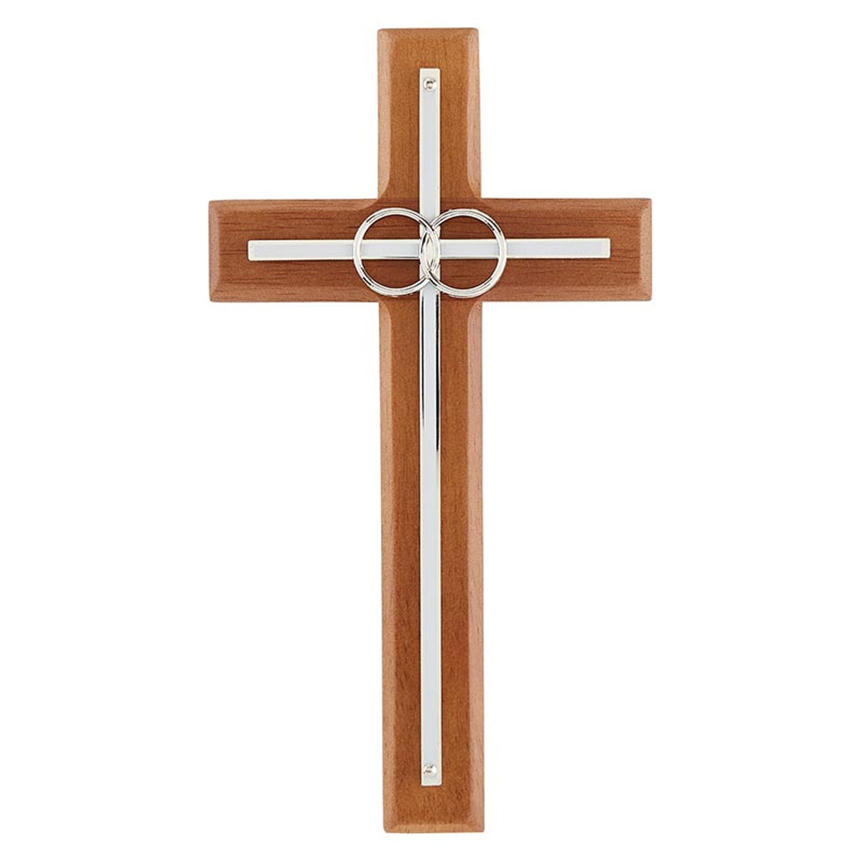 Overlay Wedding Cross With Silver Rings D2-ROMA
