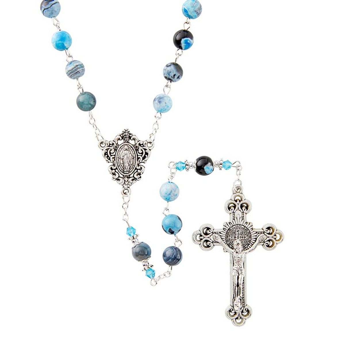Miraculous Onyx Rosary - Blue