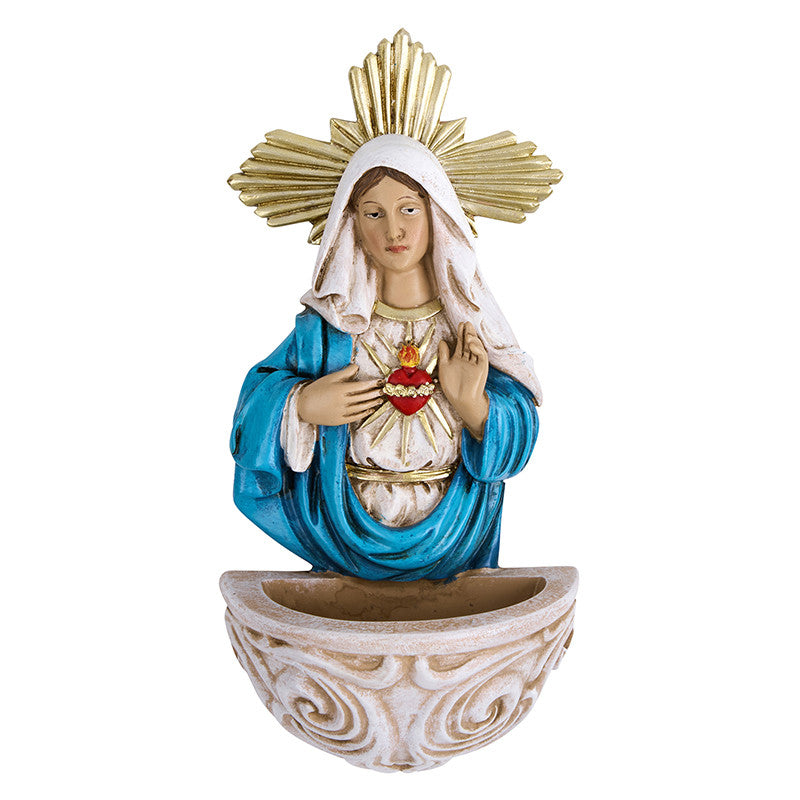 Immaculate Heart of Mary Holy Water Font J-3 R