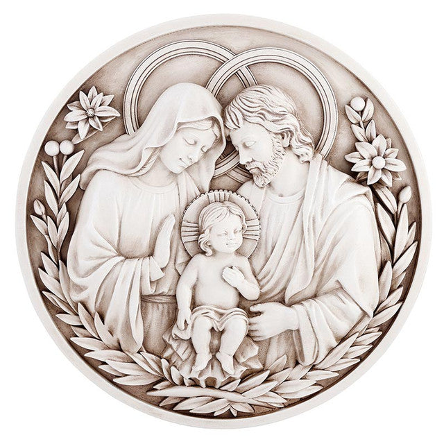 12'Holy Family Round Plaque H-2