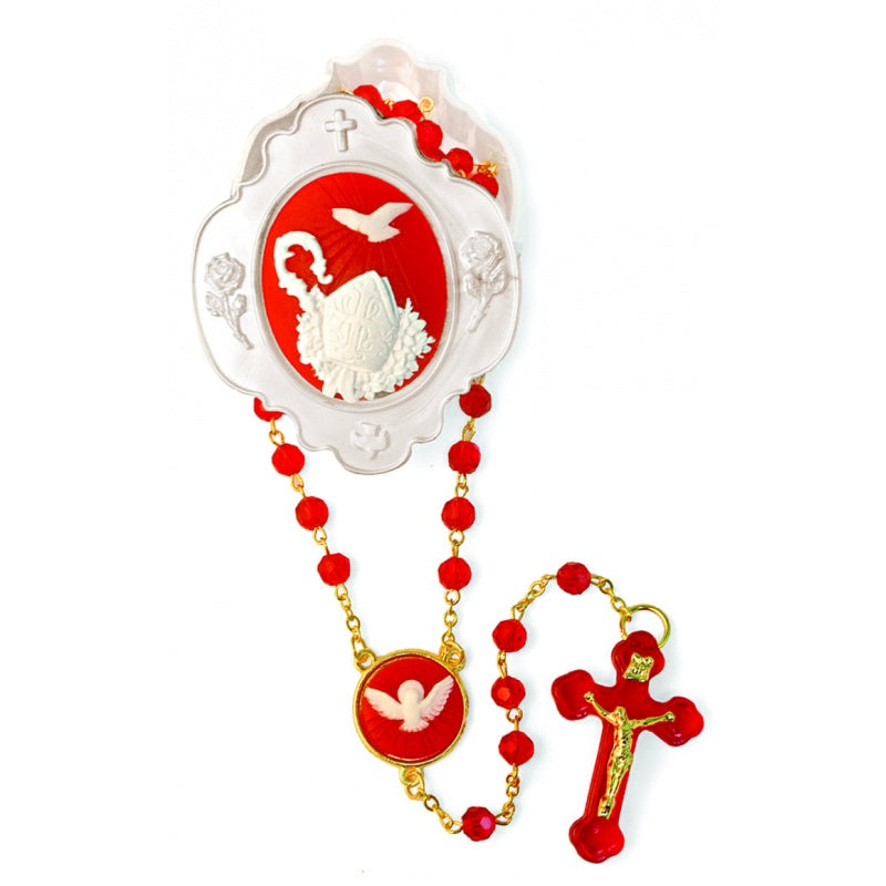 RED CONFIRMATION ROSARY