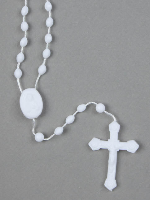 WHITE |Rosary | Plastic |R100WH| C,A-3