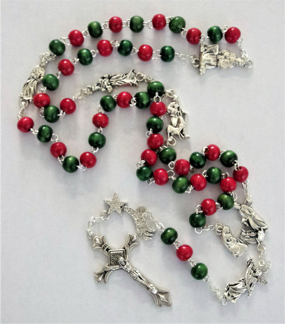 RED & GREEN NATIVITY ROSARY
