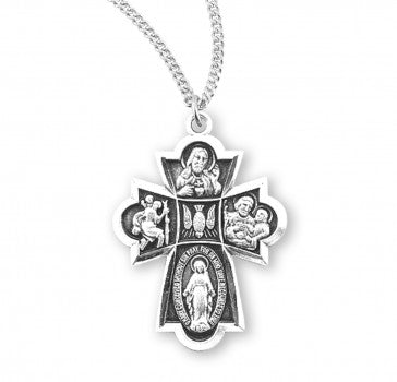 Sterling Silver 4-Way Medal