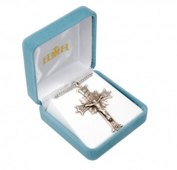 Sun Burst Sterling Silver Crucifix