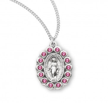Sterling Silver Oval Miraculous Medal