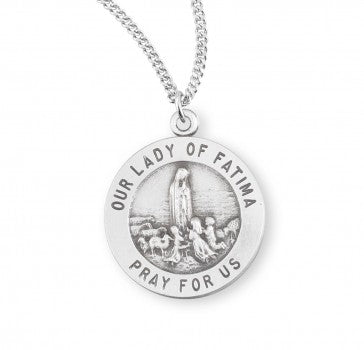 Our Lady of Fatima Round Sterling Silver Medal