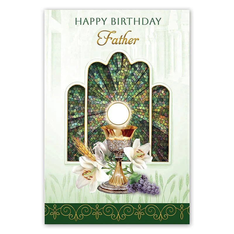 Birthday Card - For Pastor - Green