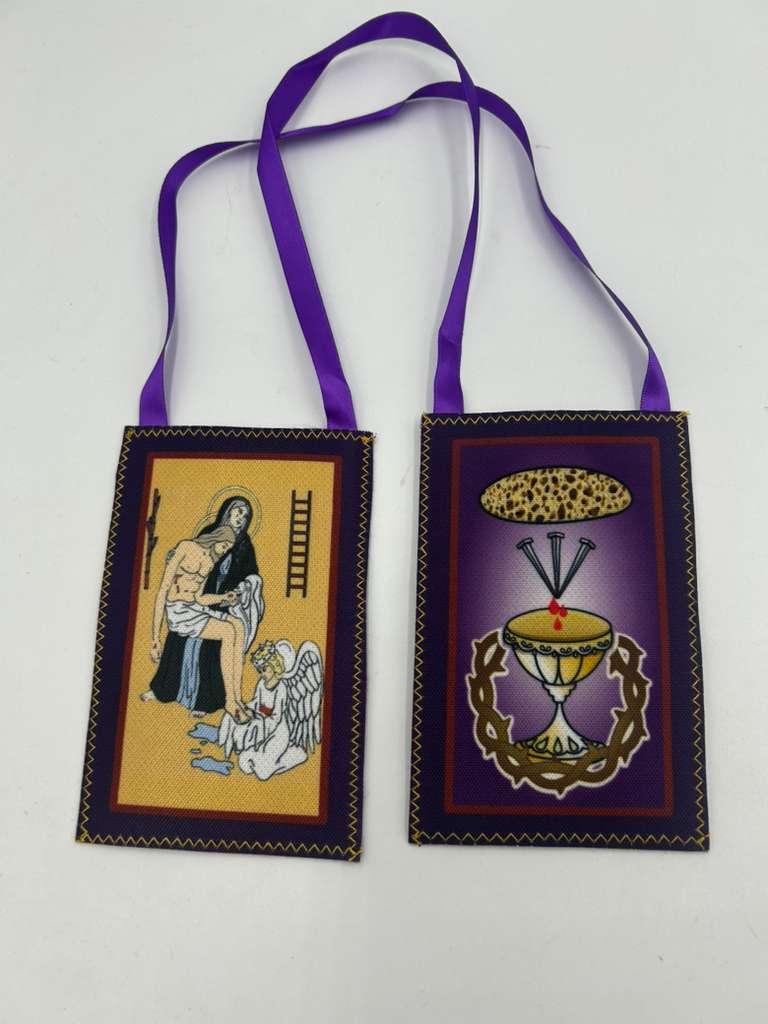 Purple Scapular Size large 6"