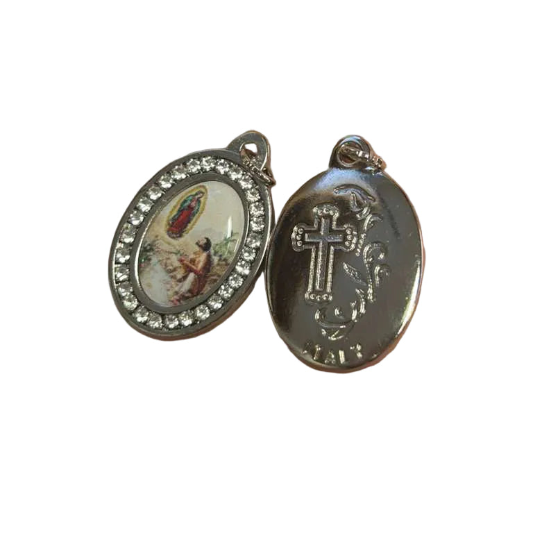 1.25" MEDAL W/OL GUADALUPE & JUAN DIEGO