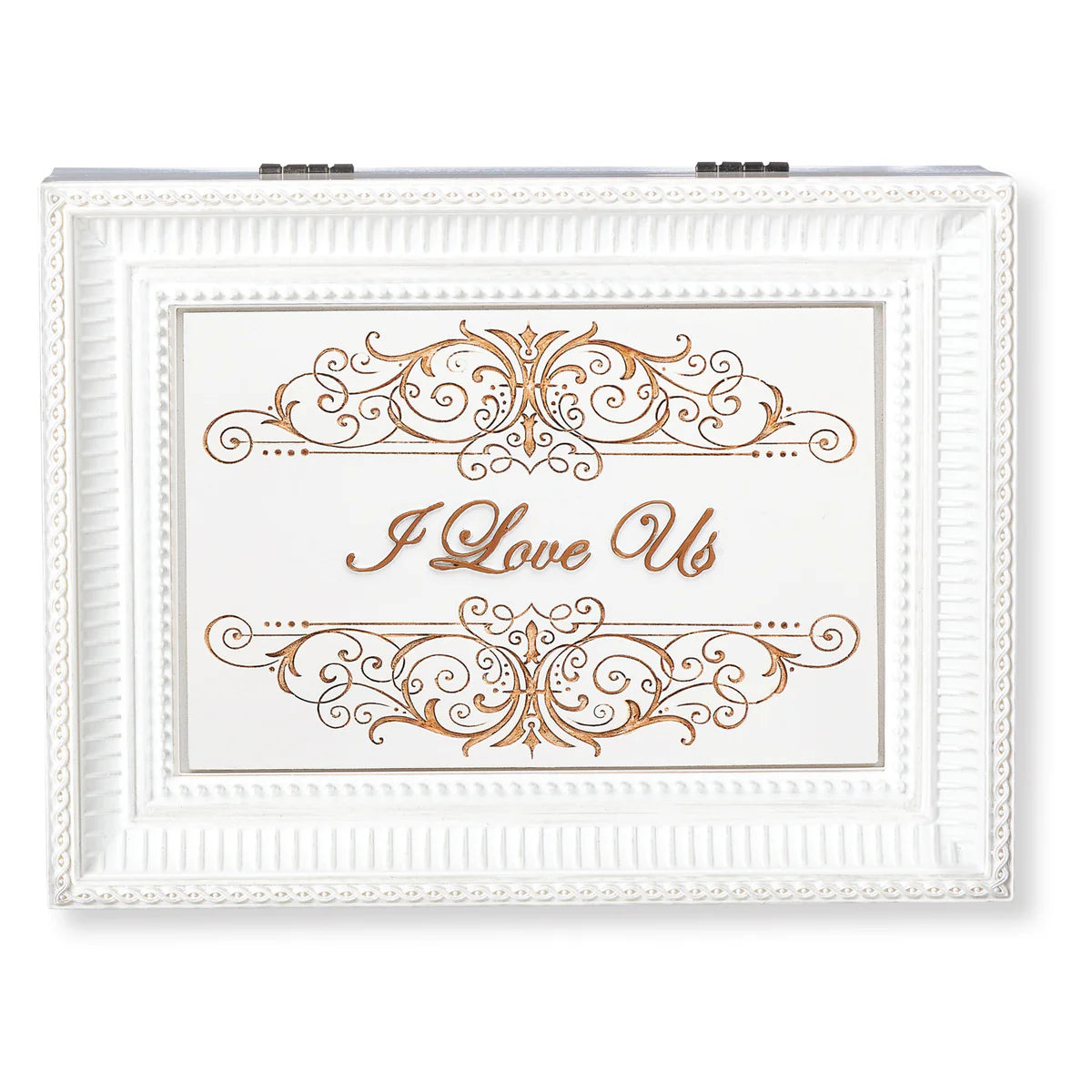 I Love Us White Wedding Music Box