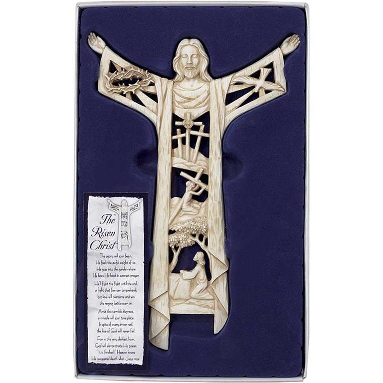THE RISEN CHRIST BOXED WALL CROSS