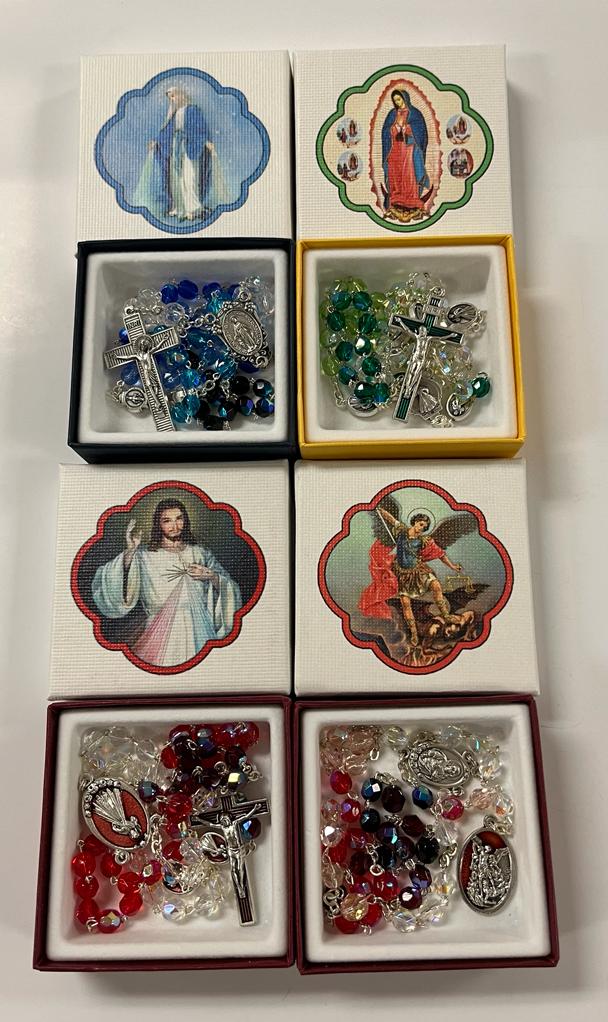 Rosary clear 6mm crystal bead