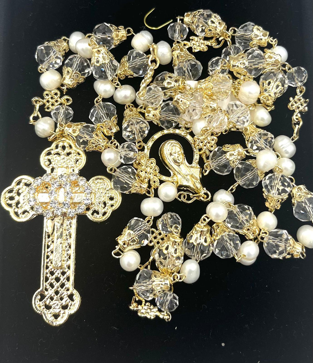 ROSARY GOLD CHAIN W/RIVER PEARL
