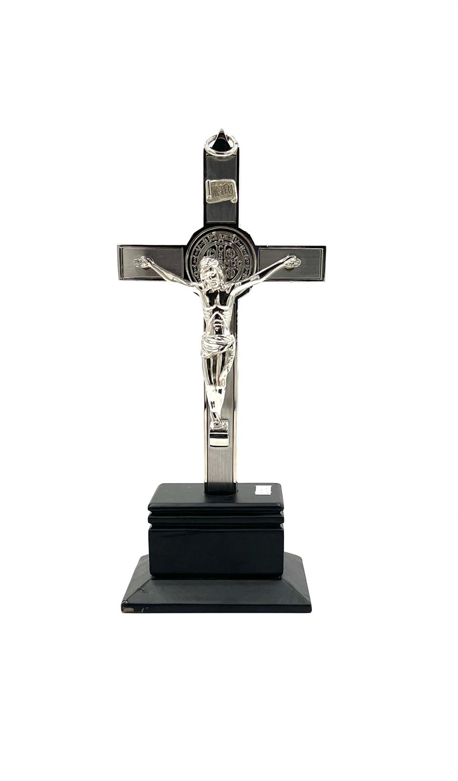 Cruz San Benito con Base Madera-9" C3-C