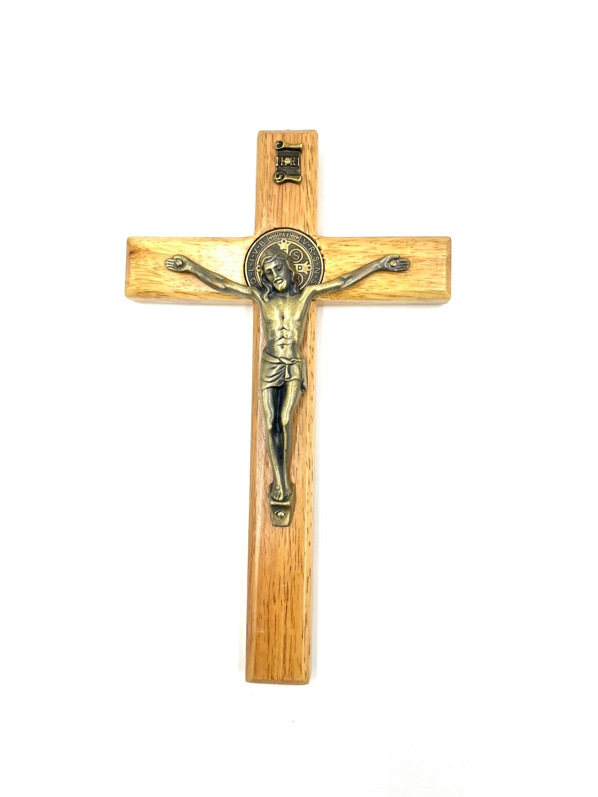 SAINT BENEDICT WOOD CRUCIFIX 8.5″ C1