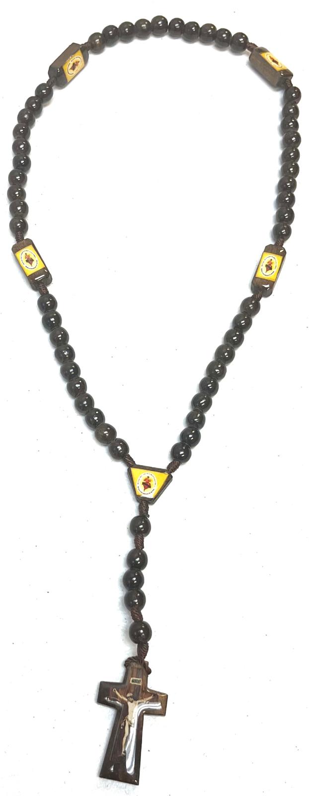 Rosario de madera del Sagrado Córazon