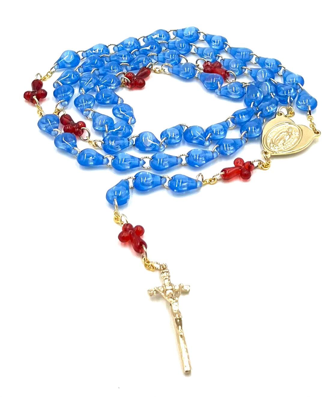 Rosary for unborn , 71 cm (27.95 inches), handcrafted in Italy