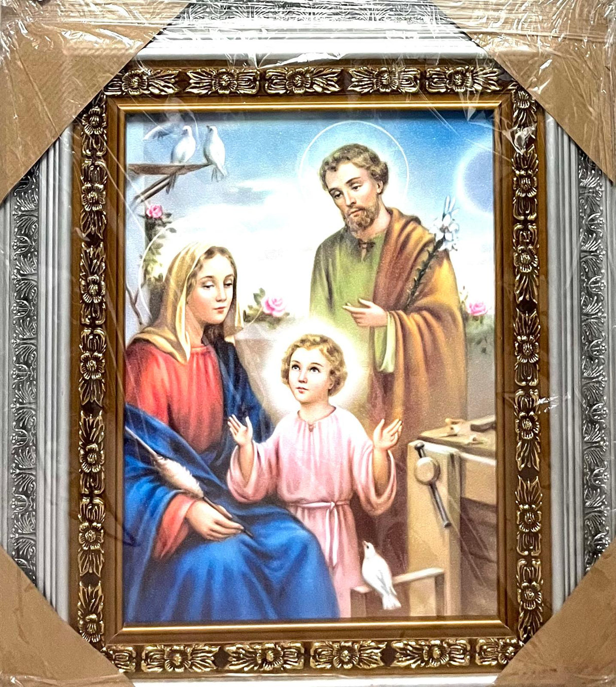 Cuadro dorado con silver Sagrada Familia
