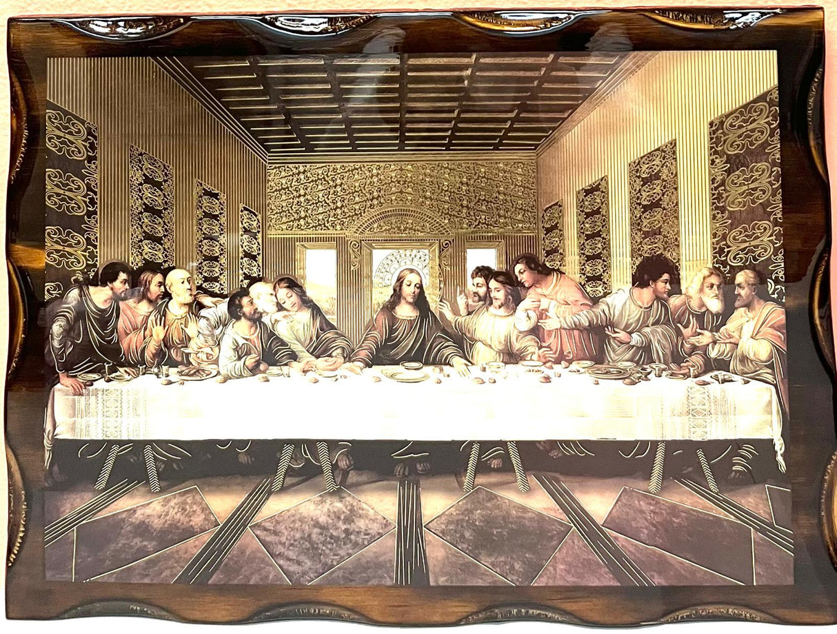CUADRO CON BRILLO LAST SUPPER (11 X 16)