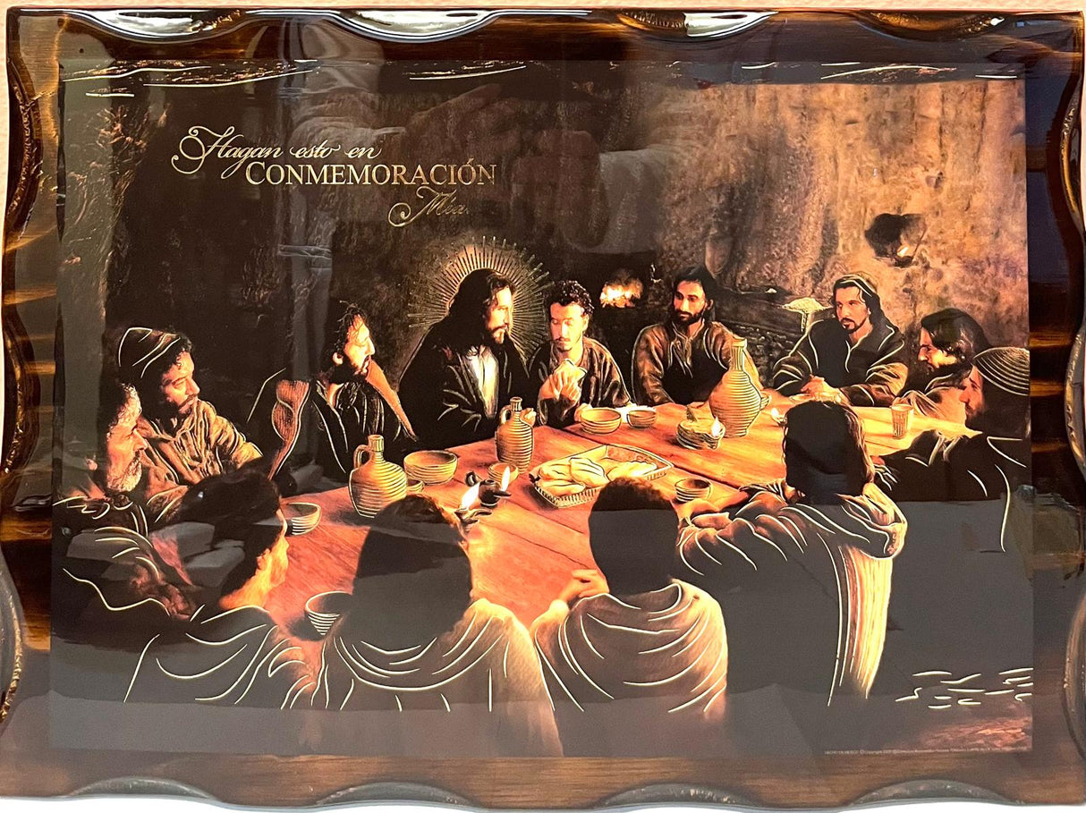 CUADRO CON BRILLO LAST SUPPER (11 X 16)