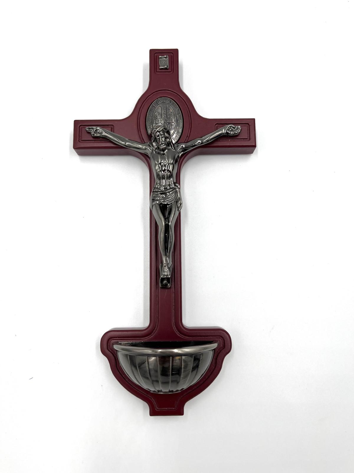 HOLY WATER CRUCIFIX 8" /pila C-1