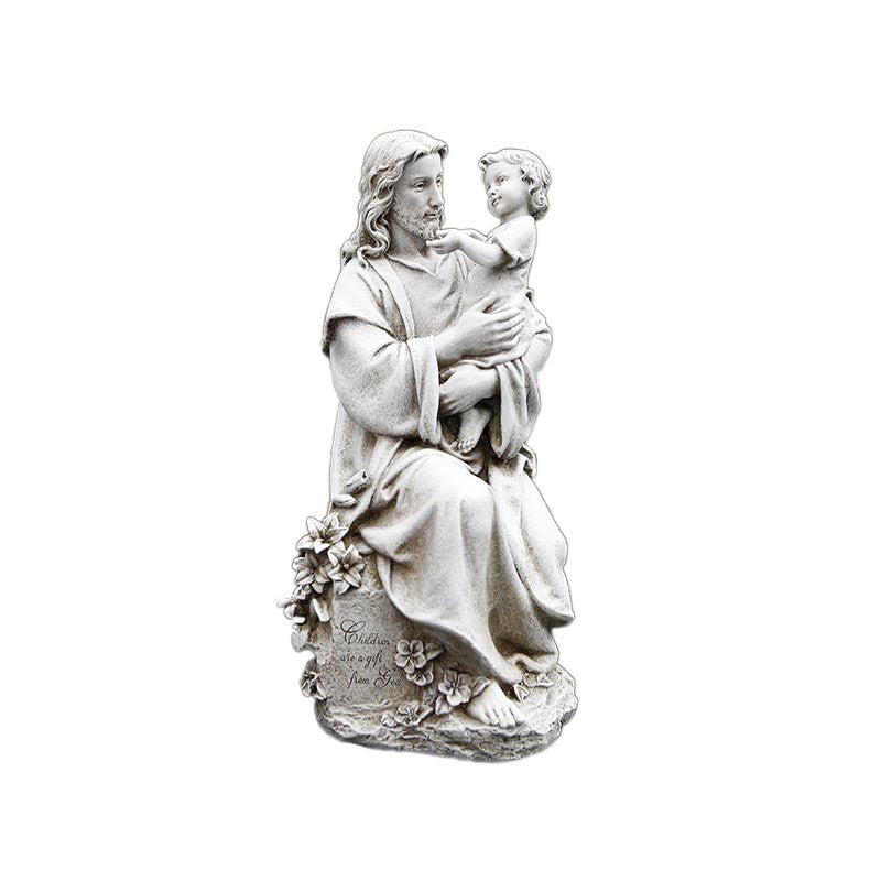 Jesus with Child Grdn Statue-D1 : 20"