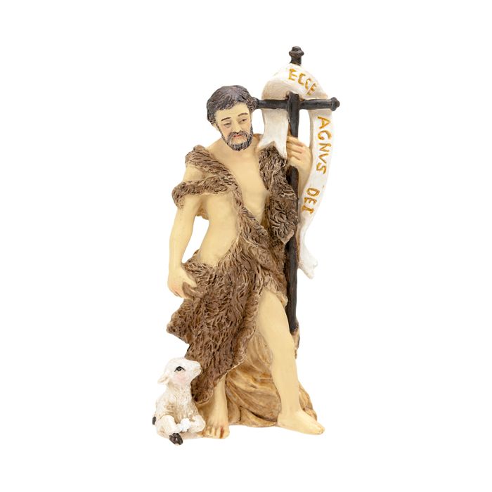 4" Cold Cast Resin Hand Painted Statue of Saint John the Baptist D3-ROMA
