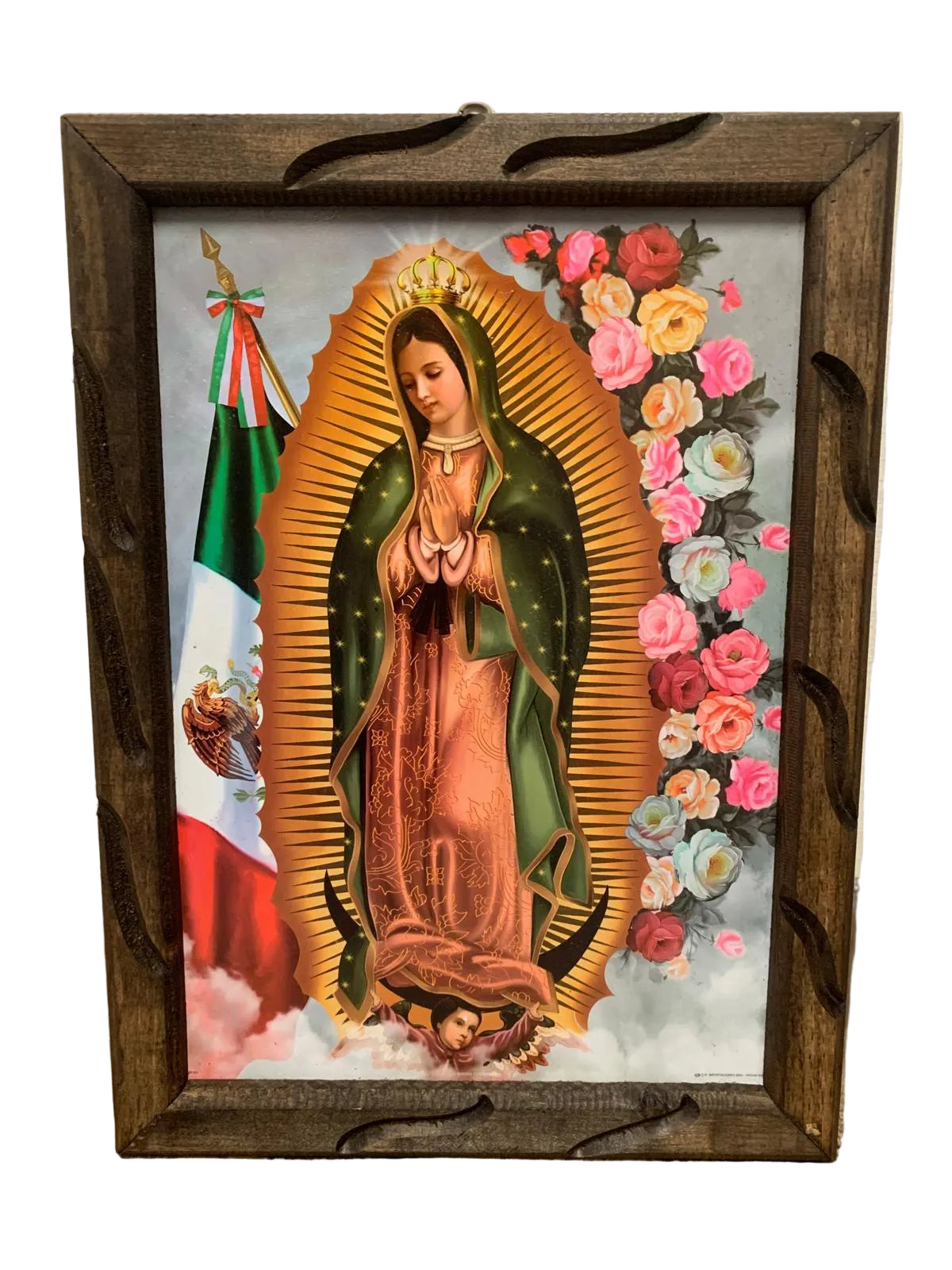 CUADROS RUSTICOS DE LA VIRGEN DE GUADALUPE (13X18) VARIOS