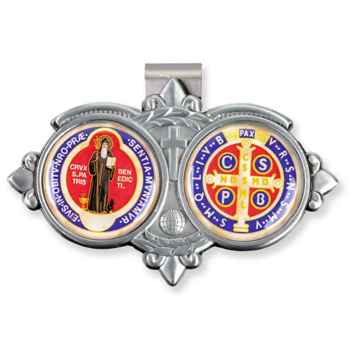Saint Benedict Resin Visor Clip